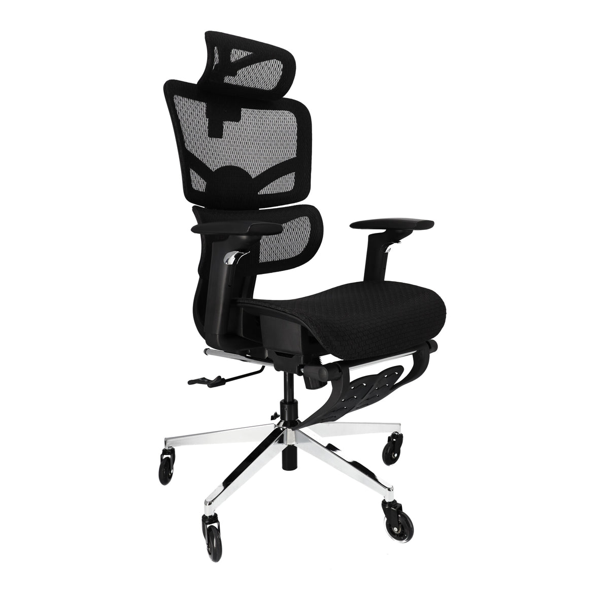 Ergonomischer, verstellbarer Bürostuhl aus Mesh – Schwarz – Produktabbildung 6