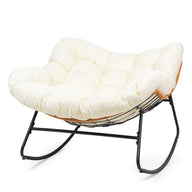 Skandinavischer XL-Schaukelsessel in Ei-Form – Beige