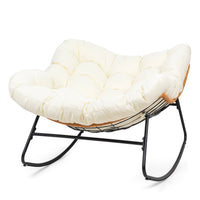 Skandinavischer XL-Schaukelsessel in Ei-Form – Beige