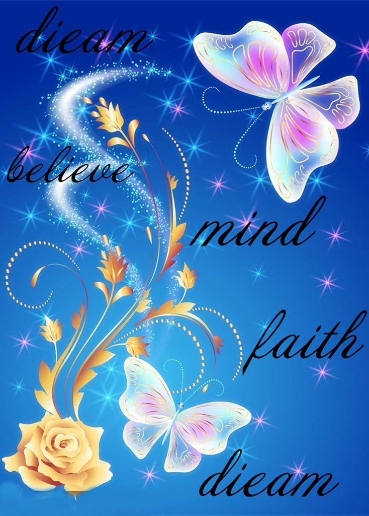 Diamantstickerei / 5D-Bild / Diamantmosaik / Diamond Painting - Schmetterling, Größe 40x50 cm – Produktabbildung 2