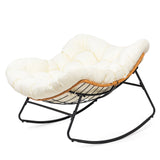 Skandinavischer XL-Schaukelsessel in Ei-Form – Beige – Produktabbildung 2