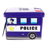 Spielzeugbox mit Sitzhocker – Polizeiauto – Produktabbildung 8