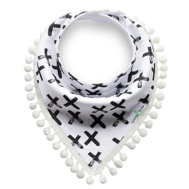 Baby-Halstuch mit Pompons – Kreuz – Produktabbildung 2