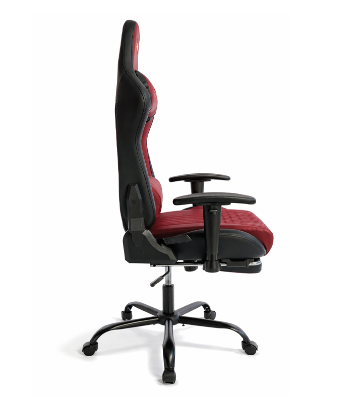 Ergonomischer roter Gamingstuhl mit Fußstütze und Höhenverstellung – Gamingstuhl für Büro und Zimmer – Produktabbildung 2