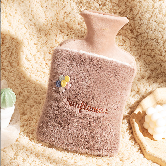 Plüsch-Wärmflasche, Wärmflasche im Pullover 2L - Altrosa, Sonnenblume – Produktabbildung 2