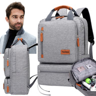 Schulrucksack für Schüler und Studenten – hellgrau