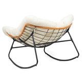 Skandinavischer XL-Schaukelsessel in Ei-Form – Beige – Produktabbildung 4