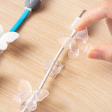 Dekorativer Kabelhalter, 9 St. – transparenter Schmetterling – Produktabbildung 4