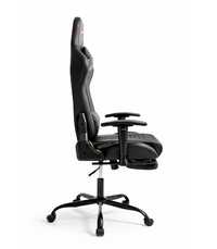 Ergonomischer schwarzer Gamingstuhl mit Fußstütze und Höhenverstellung – Gamingstuhl für Büro und Zimmer – Produktabbildung 2