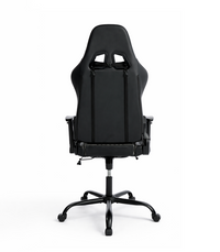 Ergonomischer grauer Gamingstuhl mit Fußstütze und Höhenverstellung – Gamerstuhl für Büro und Zimmer – Produktabbildung 4
