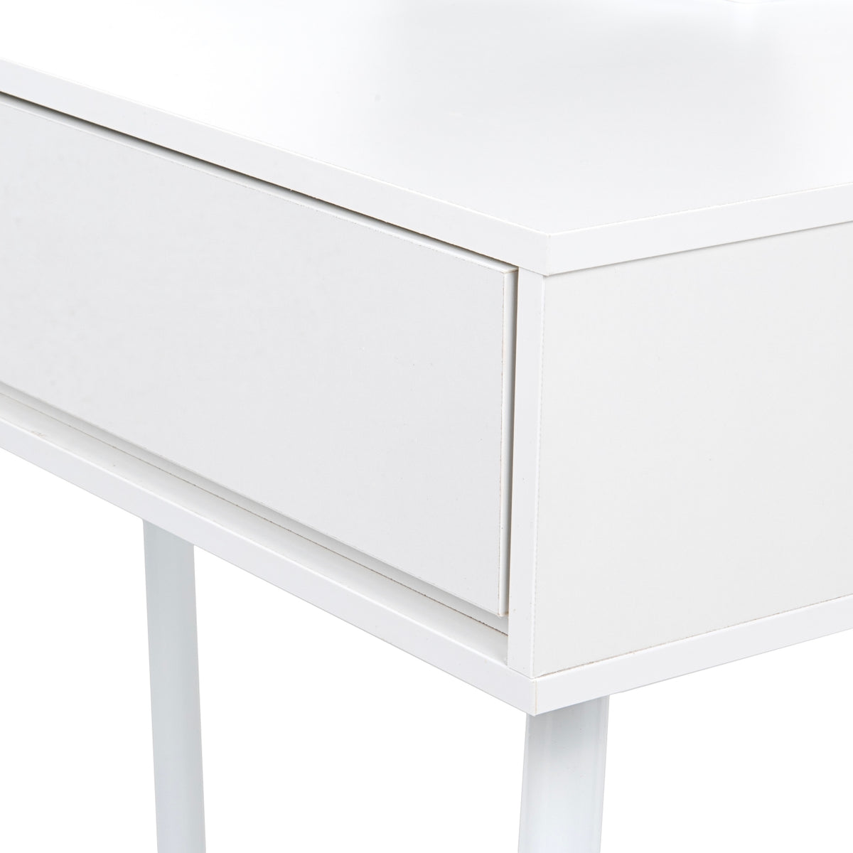 Schminktisch im französischen Stil / Möbelset, Tischplatte 100 cm – weiß – Produktabbildung 7