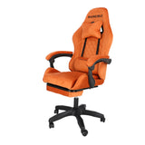 Gamingstuhl Braun Drehbar Bürostuhl für den Schreibtisch mit Fußstütze