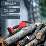 HEDO Akku-Mini-Kettensäge – kompakt, rot, 2 Akkus inklusive – Produktabbildung 5