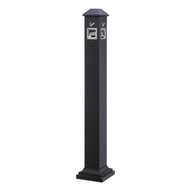 Müllsäule / Aschenbecher – schwarz