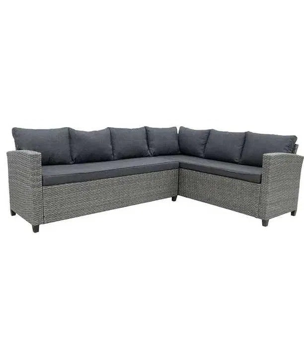 Gartenmöbel-Set Komplettset für die Terrasse Ecklounge Polyrattan + Tisch – Produktabbildung 5