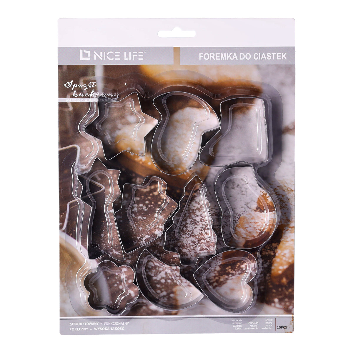 Weihnachts-Ausstechformen für Kekse – 10er-Set