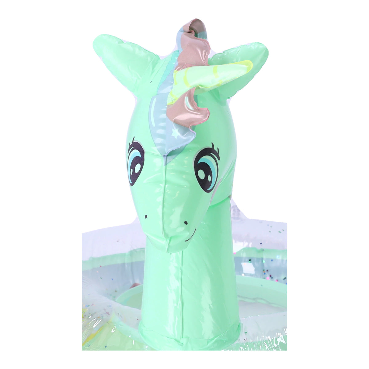 Aufblasbarer Schwimmring für Kinder 70 cm – Einhorn, grün – Produktabbildung 2