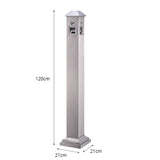 Abfallsäule / Aschenbecher – silber – Produktabbildung 2