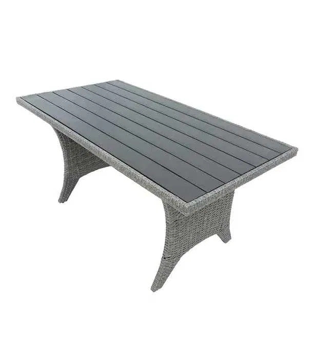 Gartenmöbel-Set Komplettset für die Terrasse Ecklounge Polyrattan + Tisch – Produktabbildung 8