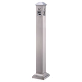 Abfallsäule / Aschenbecher – silber