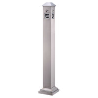 Abfallsäule / Aschenbecher – silber