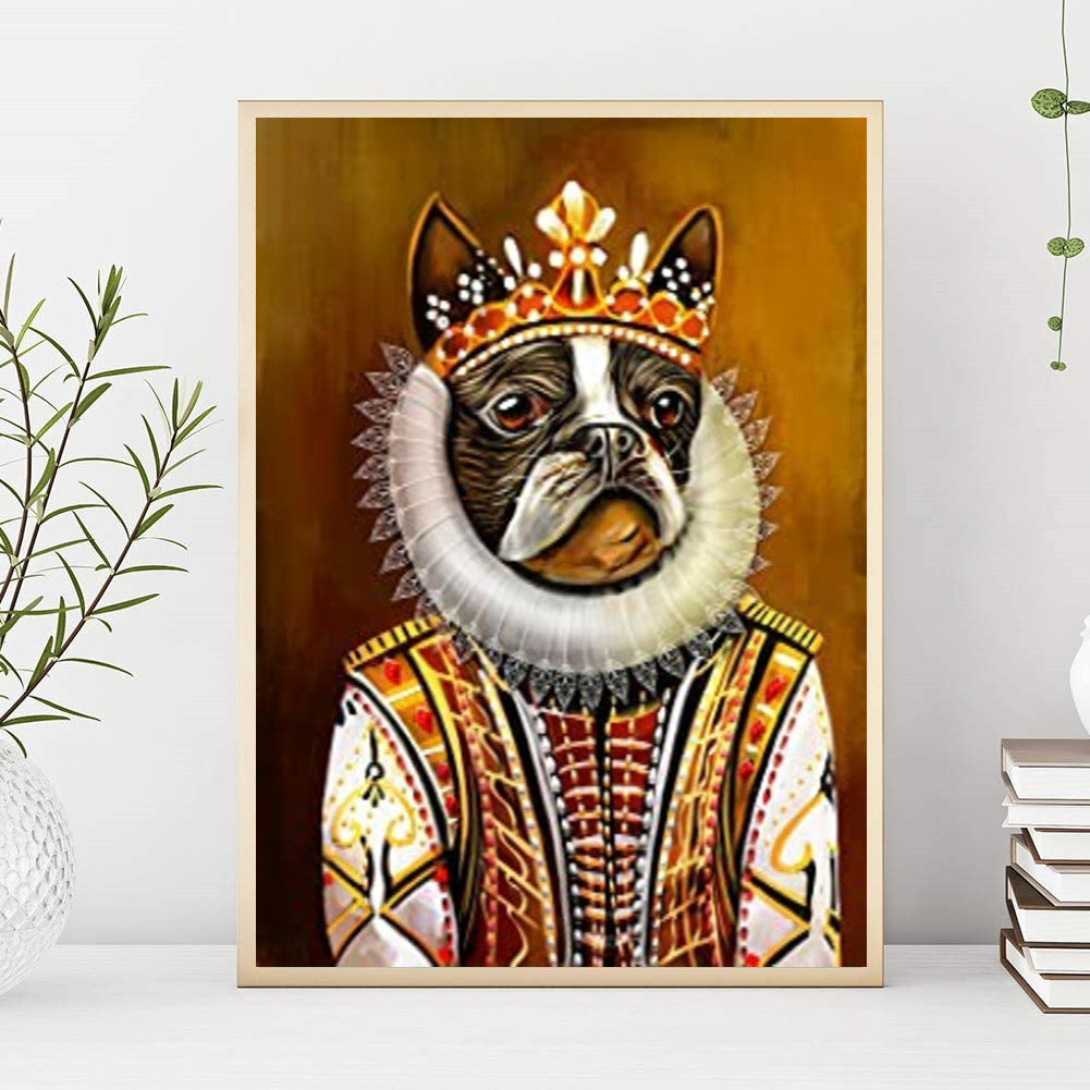 Diamantstickerei / 5D-Bild / Diamantmosaik / Diamond Painting – Hund, Größe 40x50 cm – Produktabbildung 2