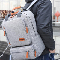 Schulrucksack für Schüler und Studenten – hellgrau – Produktabbildung 2