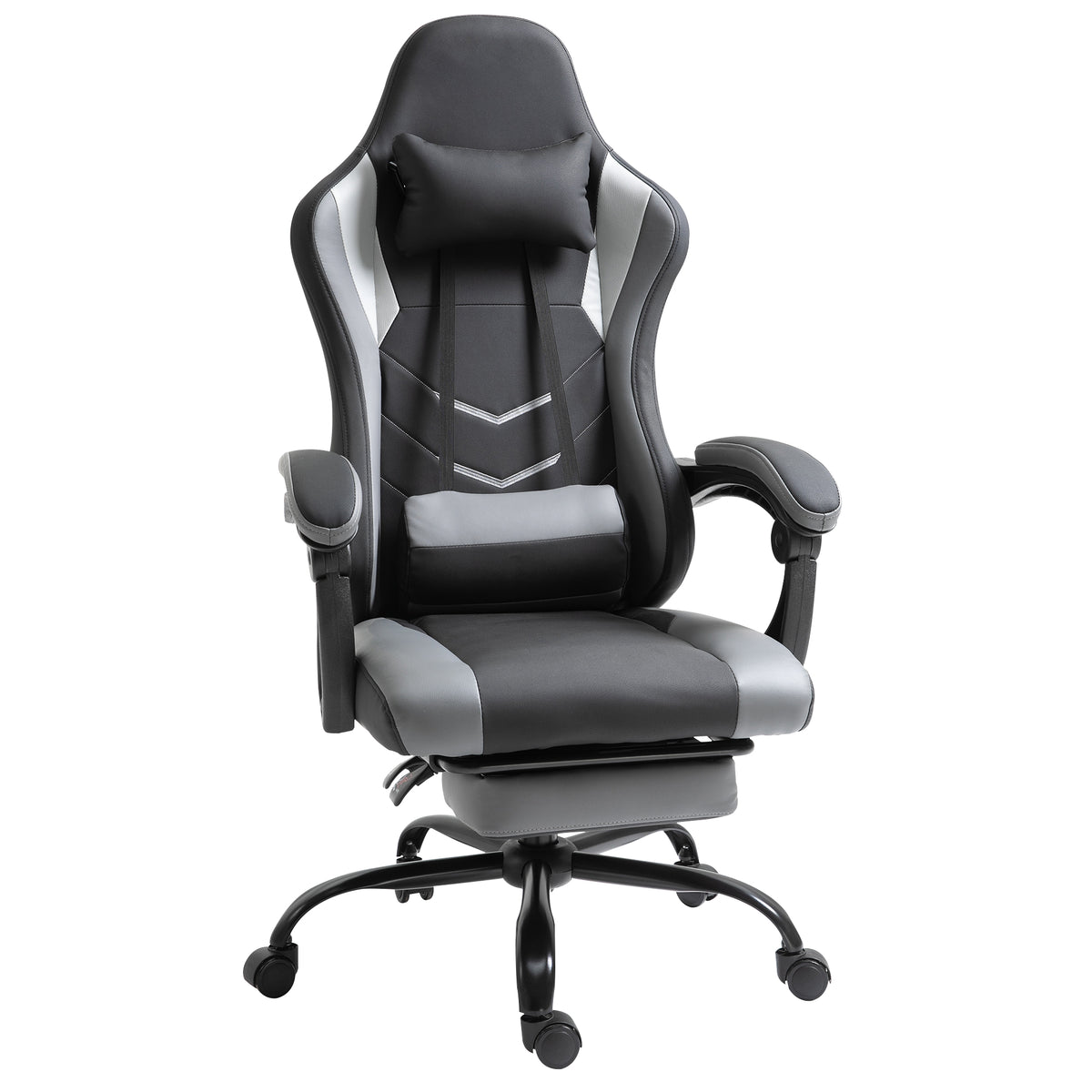 Ergonomische gamestoel bureaustoel bureaustoel, draaistoel in hoogte verstelbaar, verstelbaar lendenkussen met