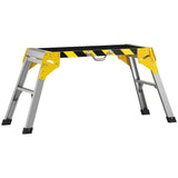 Aluminium werkplatform werkbank inklapbaar werktafel tot 150 kg, werkplatform met handgreep, antislip oppervlak