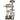 Klimboom krabpaal speelboom kattenkrabpaal trap 5 niveaus beige grijs 48,5 x 48,5 x 100 cm (LxBxH)
