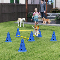 Agility-set voor honden 3-delige agility-uitrusting voor hondentraining, insteekhordeset met 6 kegels, 3 hordes (2)