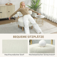 Fauteuil loungestoel relaxfauteuil met sherpa-fleece, metalen poten in houtlook gestoffeerde stoel 67 x 67 x 71 (4)