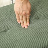 Gestoffeerde bank met ribfluwelen bekleding, bedbank met metalen poten, schoenenbank 100 x 36 x 45 cm groen (8)