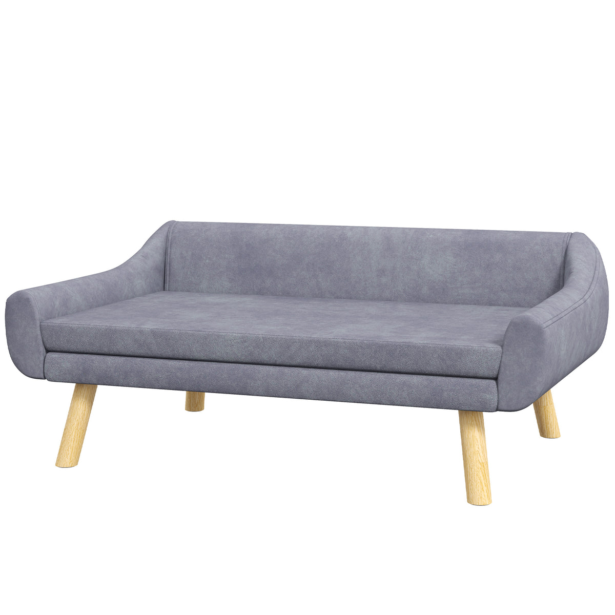 Huisdierbank hondenbank, Scandinavisch design, afneembaar kussen, fluweel-look, 102 cm x 58,5 cm x 42,5 cm