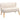 Retro-design bank, 2-zitsbank, houten poten, 117 cm x 56,5 cm x 77 cm, crèmewit