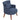 Moderne armstoel, gestoffeerde accentstoel met lendenkussen, blauw