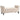 Bank in vintage-design, bank met opbergruimte, fluwelen look, beige