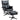 Relaxfauteuil met hocker, draaibaar, verstelbare rugleuning, stalen frame, zwart