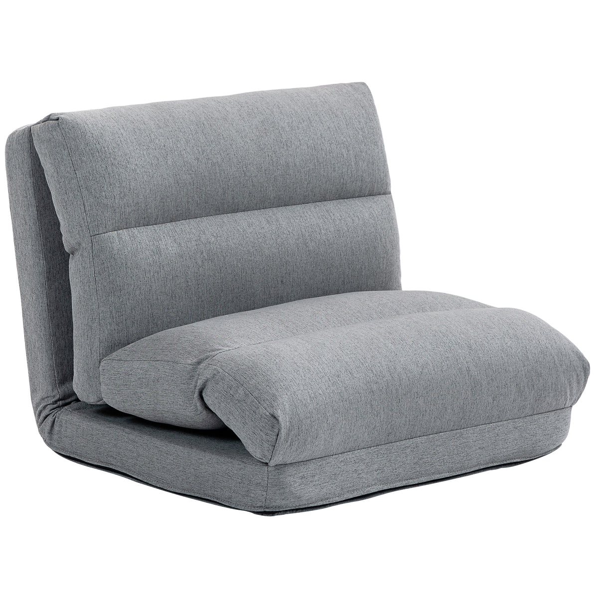 Zitzak met slaapfunctie, verstelbare rugleuning, inklapbaar, tot 120 kg, 70 x 72 x 56 cm, grijs