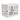 Hondenbench 58,5 cm x 81 cm x 66 cm deuren, MDF-hout ijzer, 58,5 cm x 81 cm x 66 cm, wit