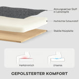 Hoekbank met slaapfunctie en opbergruimte, L-vorm slaapbank met verstelbare chaise longue, voor appartement en (7)