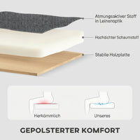 Hoekbank met slaapfunctie en opbergruimte, L-vorm slaapbank met verstelbare chaise longue, voor appartement en (7)
