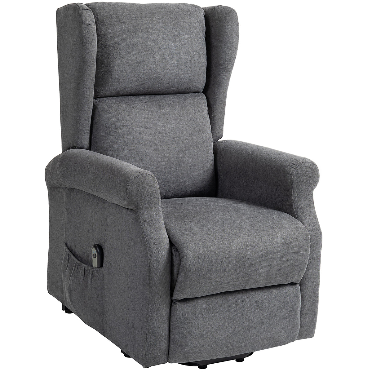Relaxfauteuil, opstahulp, ligfunctie, tot 200 kg, 72,5x94x109 cm, donkergrijs