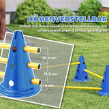 Agility-set voor honden 3-delige agility-uitrusting voor hondentraining, insteekhordeset met 6 kegels, 3 hordes (6)