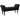Bank, bedbank, tijdloos design, zachte bekleding, tot 130 kg, zwart, 102 x 36 x 51 cm