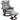 Draaibare relaxfauteuil met voetenbank, hoge rugleuning, schuim met hoge dichtheid, houten voet, lichtgrijs