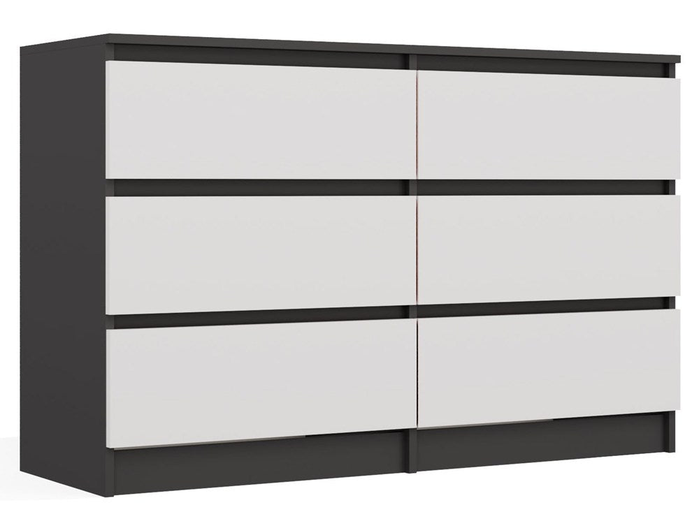 Kommode Malwa M6 120 ANTHRAZIT / WEISS