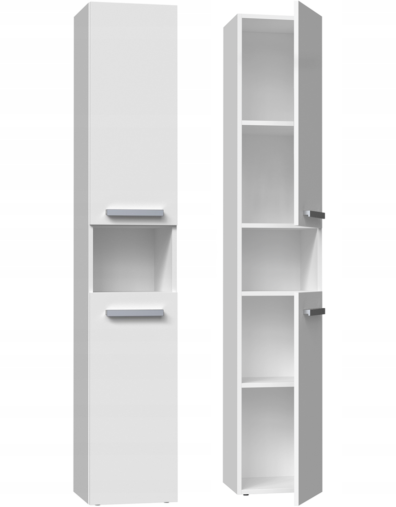 Badezimmer-Hochschrank Nel I WEISS