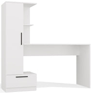 Set Schreibtisch + Regal COSMO WEISS