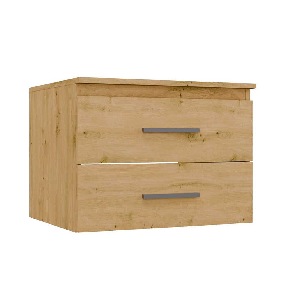 Waschtischunterschrank NEL 60 Badezimmer Badezimmer 2 Schubladen EICHE ARTISAN